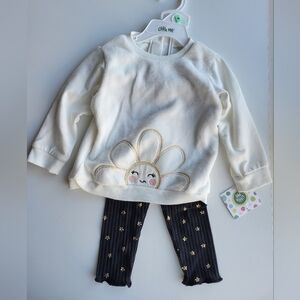 Little Me 18 months Baby Set Black and White Girls New